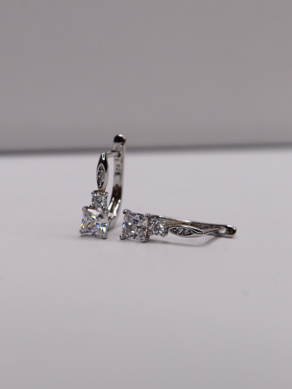 Aurelia 925 Sterling Silver Crystal Hoops