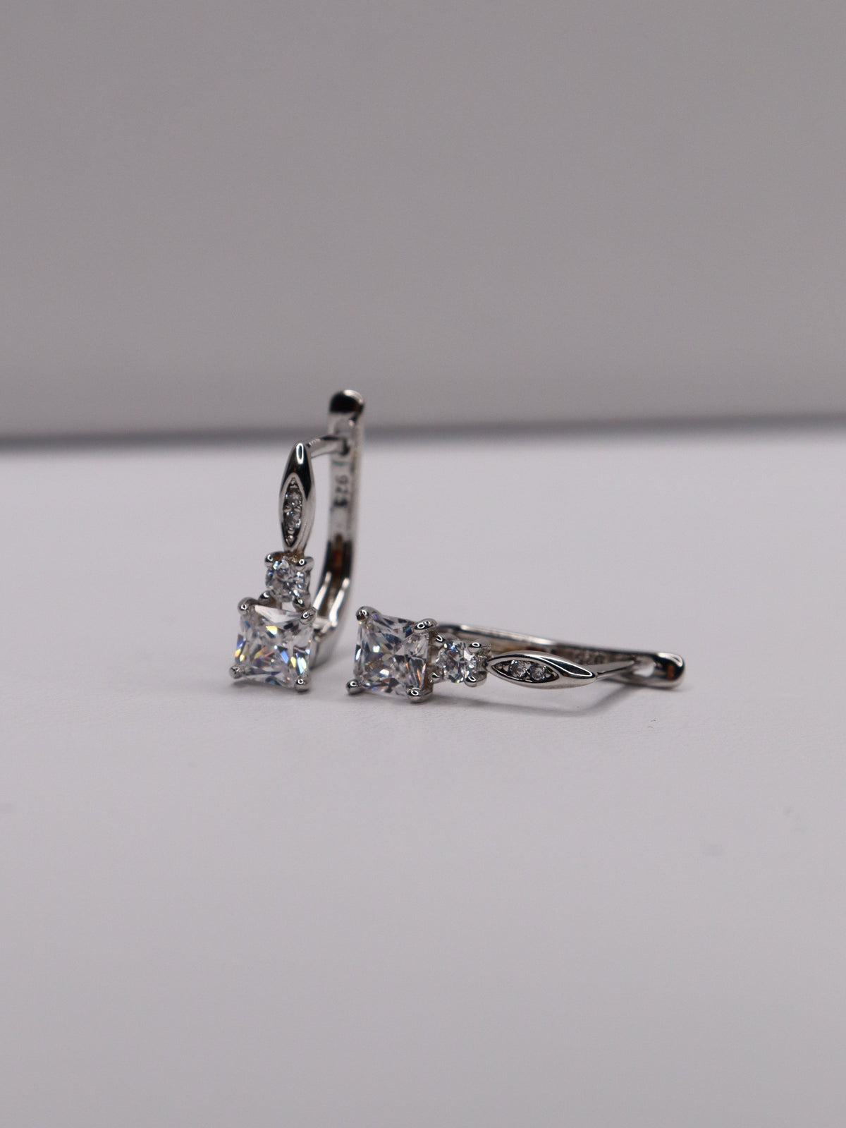 Aurelia 925 Sterling Silver Crystal Hoops