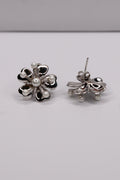 Pearl Flower 925 Sterling Silver Stud Earrings