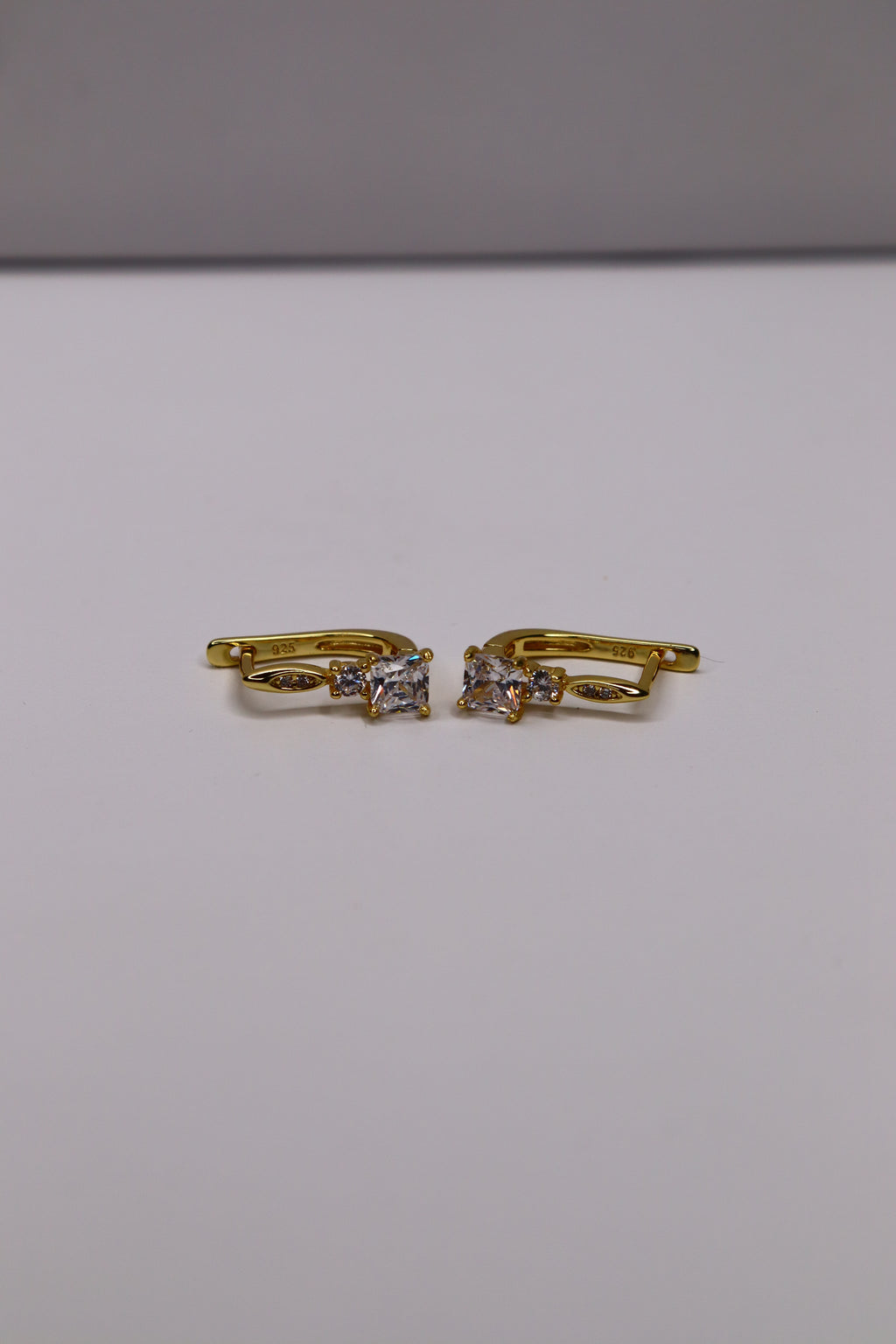 Aurelia Gold-Plated 925 Sterling Silver Crystal Hoops