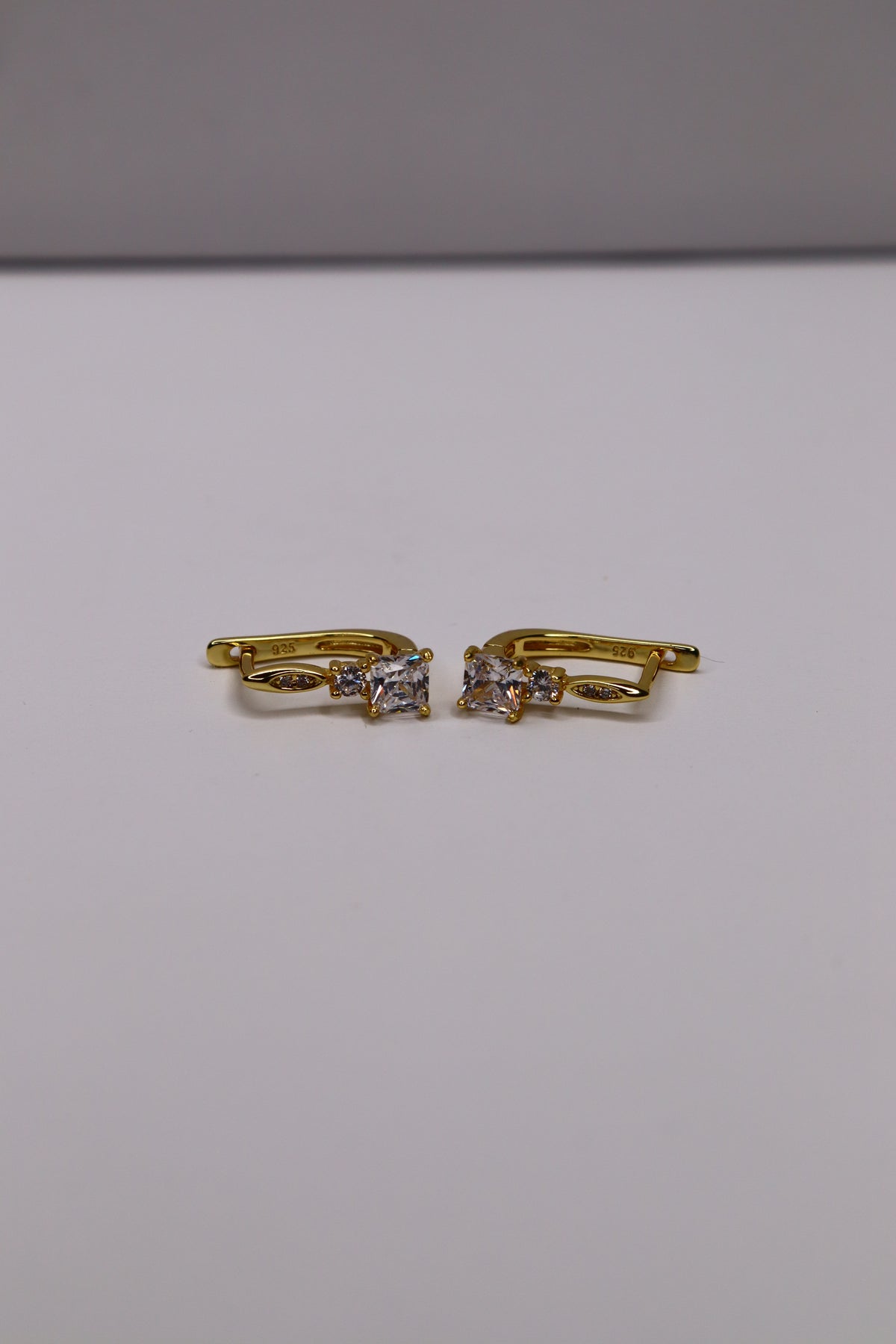 Aurelia Gold-Plated 925 Sterling Silver Crystal Hoops