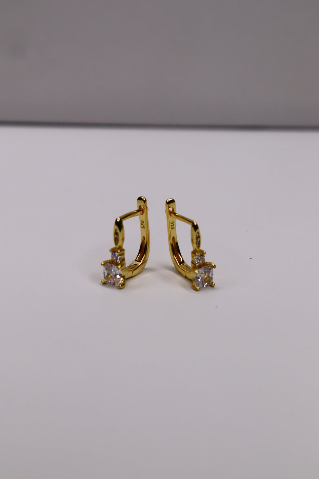 Aurelia Gold-Plated 925 Sterling Silver Crystal Hoops