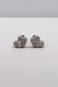 Cross Moissanite 925 Sterling Silver Screw-Back Studs