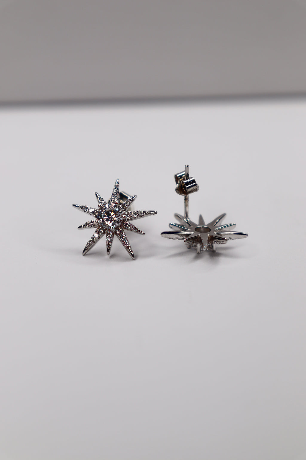 Starburst Sterling Silver Stud Earrings