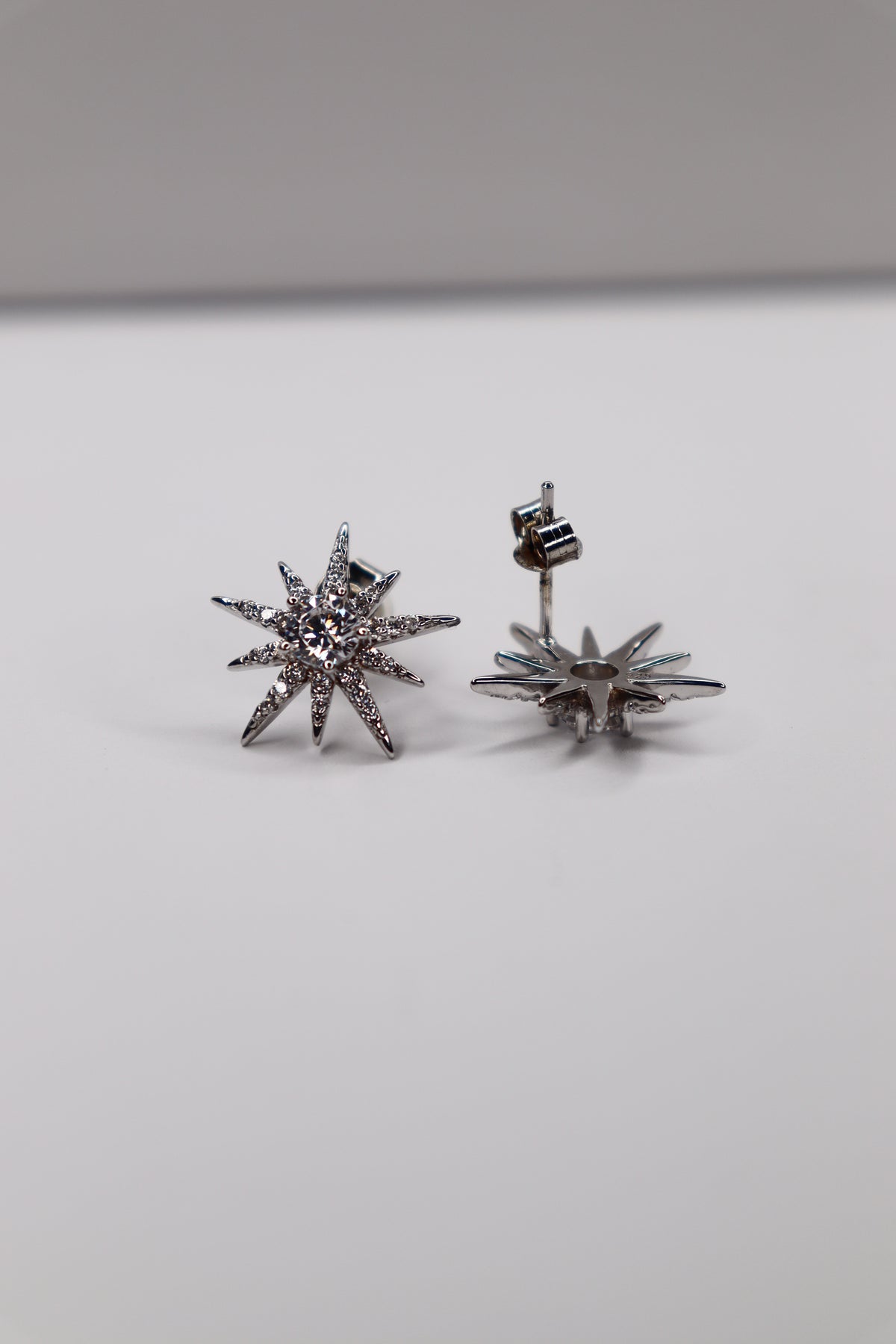 Starburst Sterling Silver Stud Earrings