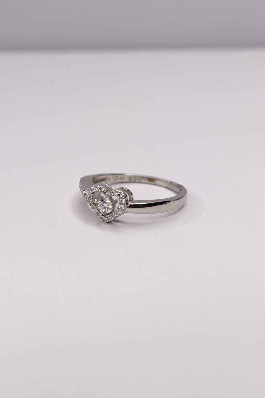 925 Sterling Silver Moissanite Heart Ring – Sparkling Love Halo - Size 7 | Proposal & Promise Ring