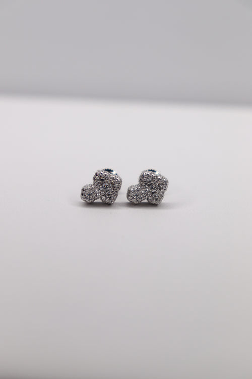Cross Moissanite 925 Sterling Silver Screw-Back Studs
