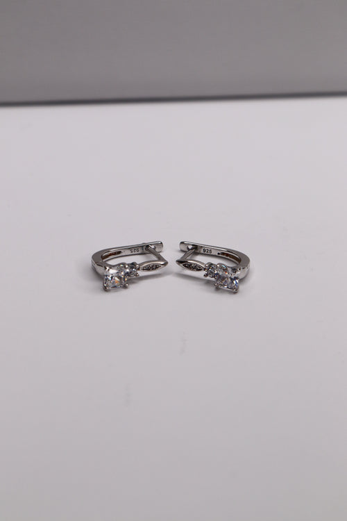 Aurelia 925 Sterling Silver Crystal Hoops
