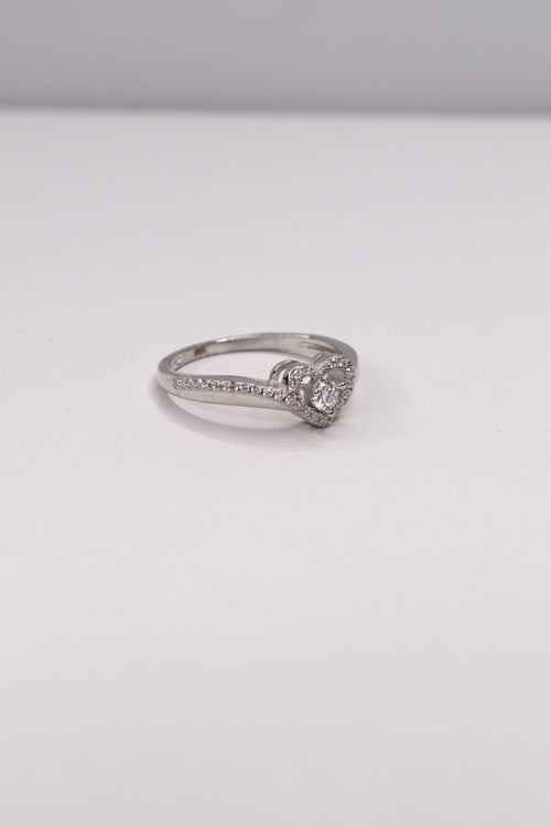 925 Sterling Silver Moissanite Heart Ring – Sparkling Love Halo - Size 7 | Proposal & Promise Ring