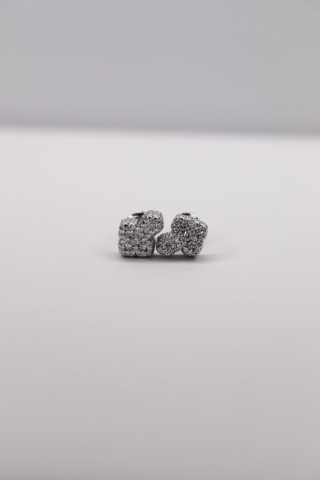 Cross Moissanite 925 Sterling Silver Screw-Back Studs