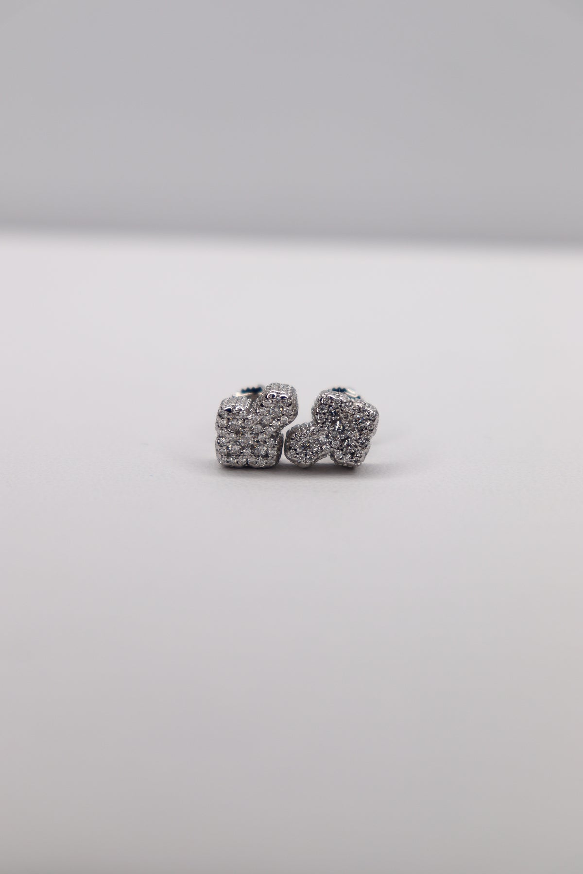 Cross Moissanite 925 Sterling Silver Screw-Back Studs