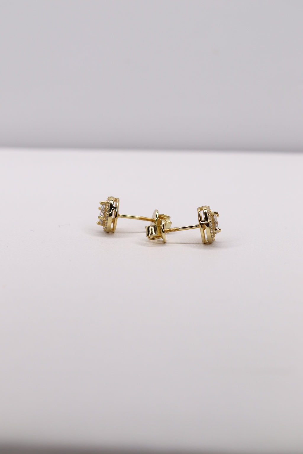 Solé Halo 10K Gold-Plated 925 Sterling Silver Moissanite Screw-Back Studs
