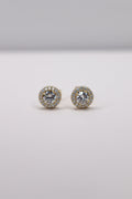 Solé Halo 10K Gold-Plated 925 Sterling Silver Moissanite Screw-Back Studs