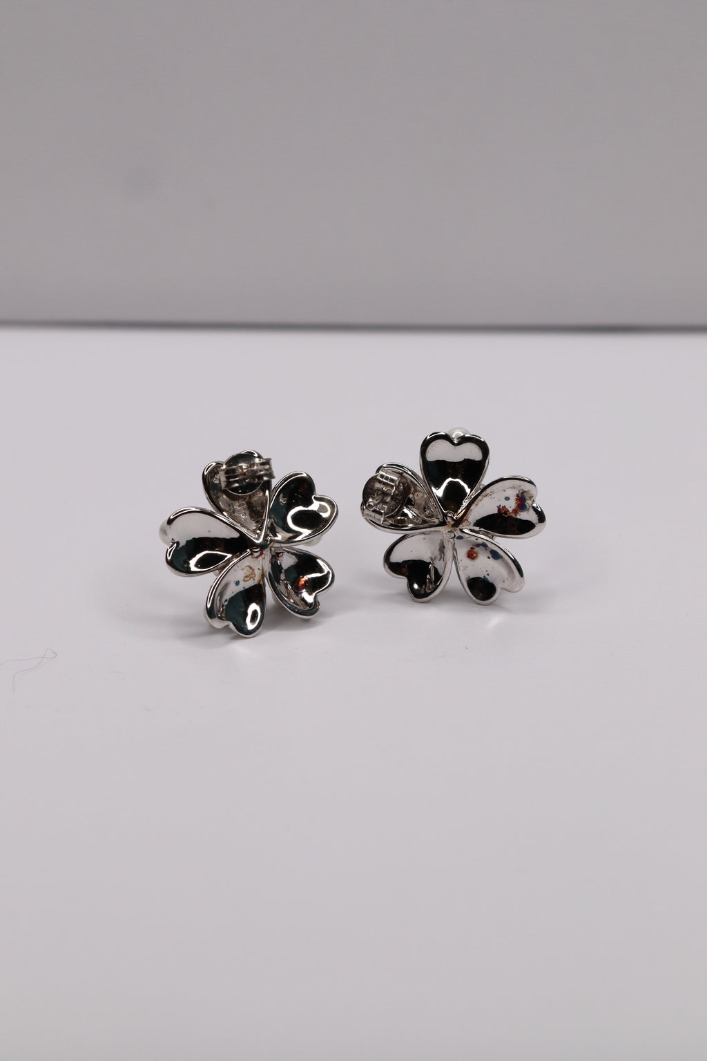 Pearl Flower 925 Sterling Silver Stud Earrings