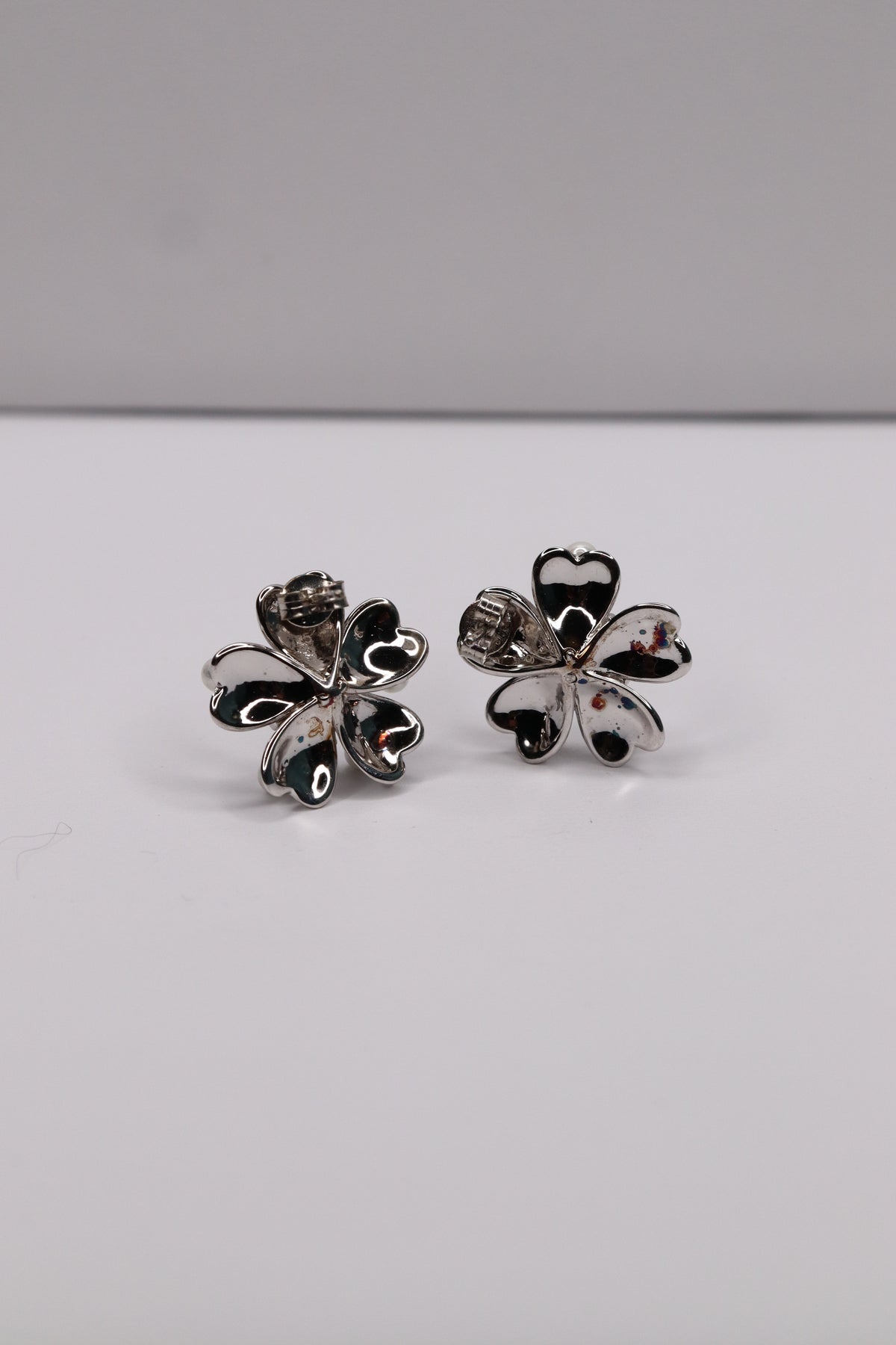 Pearl Flower 925 Sterling Silver Stud Earrings