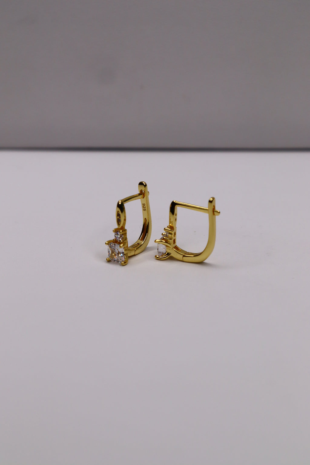 Aurelia Gold-Plated 925 Sterling Silver Crystal Hoops