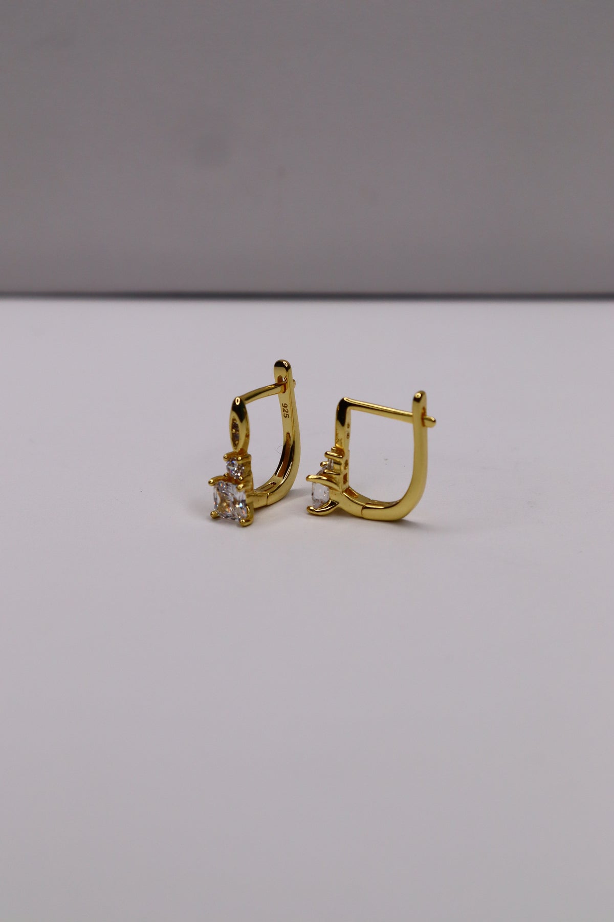 Aurelia Gold-Plated 925 Sterling Silver Crystal Hoops