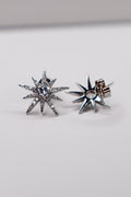 Starburst Sterling Silver Stud Earrings