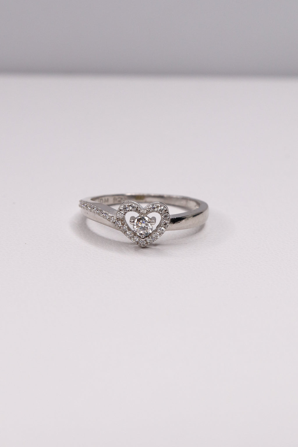 925 Sterling Silver Moissanite Heart Ring – Sparkling Love Halo - Size 7 | Proposal & Promise Ring