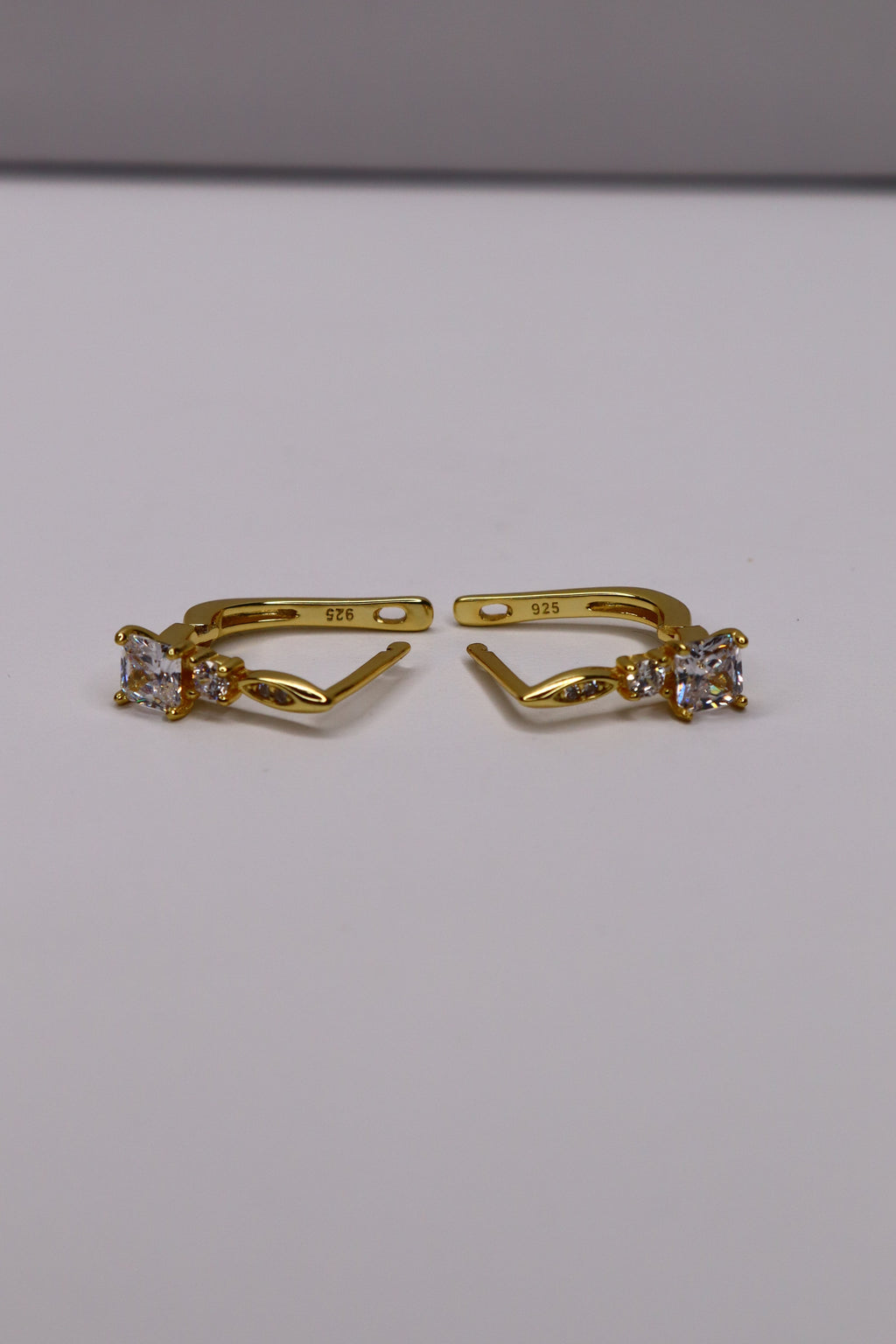 Aurelia Gold-Plated 925 Sterling Silver Crystal Hoops