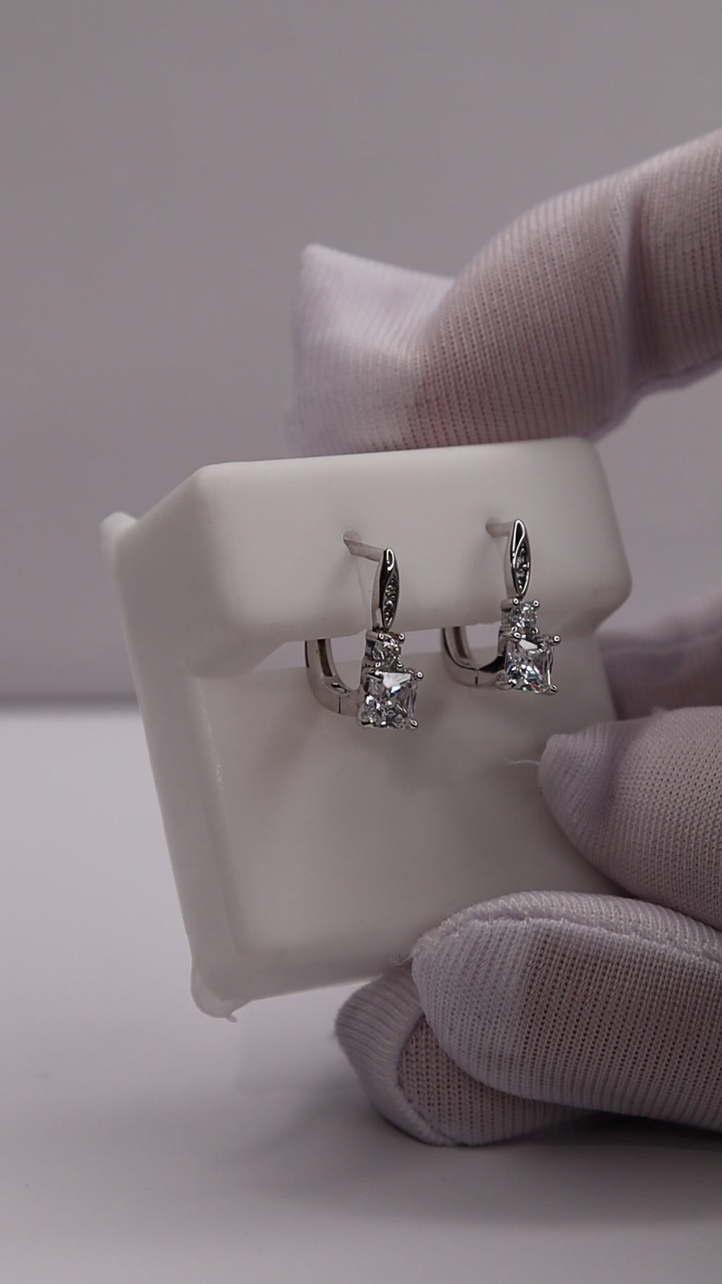 Aurelia 925 Sterling Silver Crystal Hoops