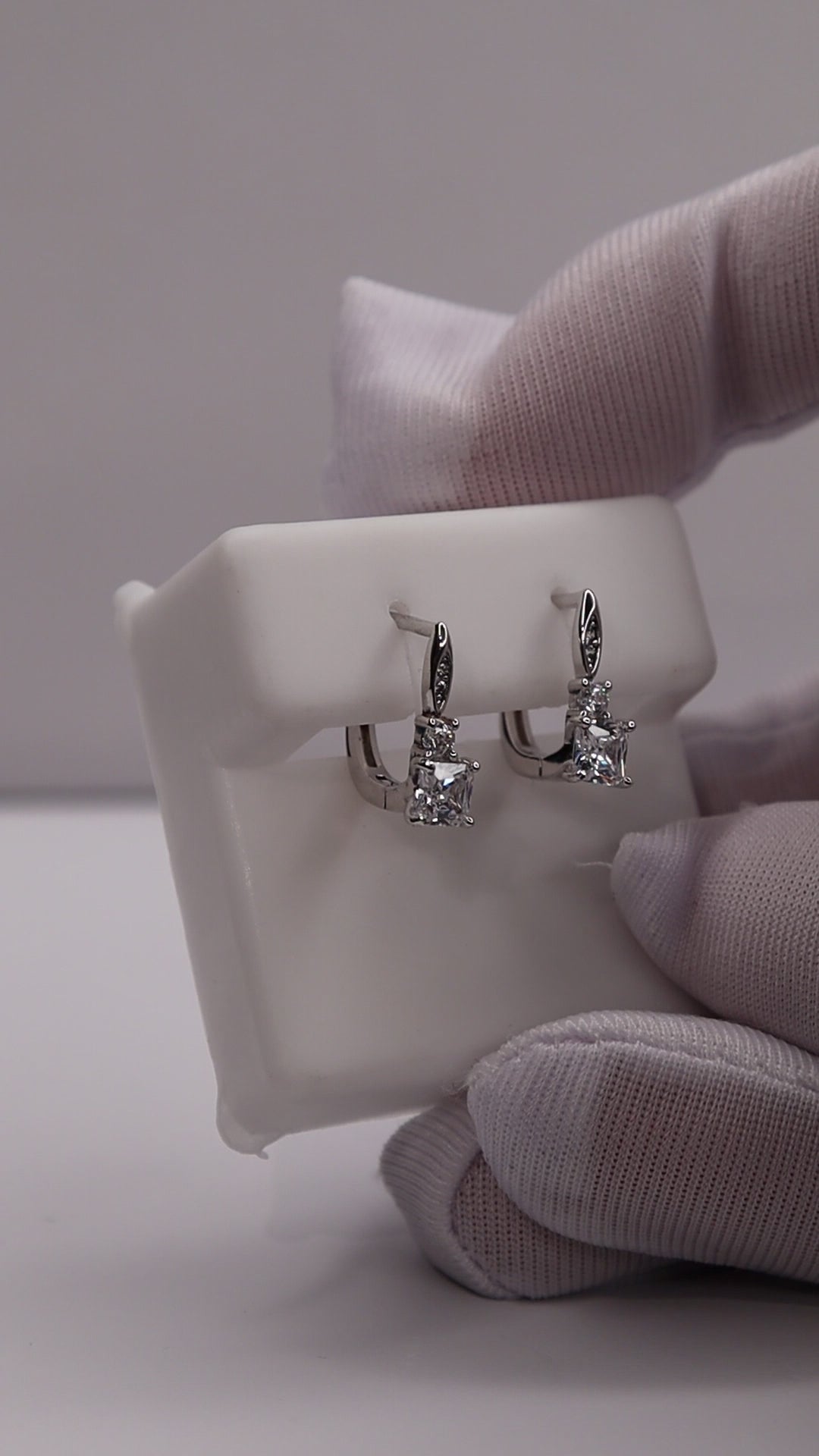 Aurelia 925 Sterling Silver Crystal Hoops