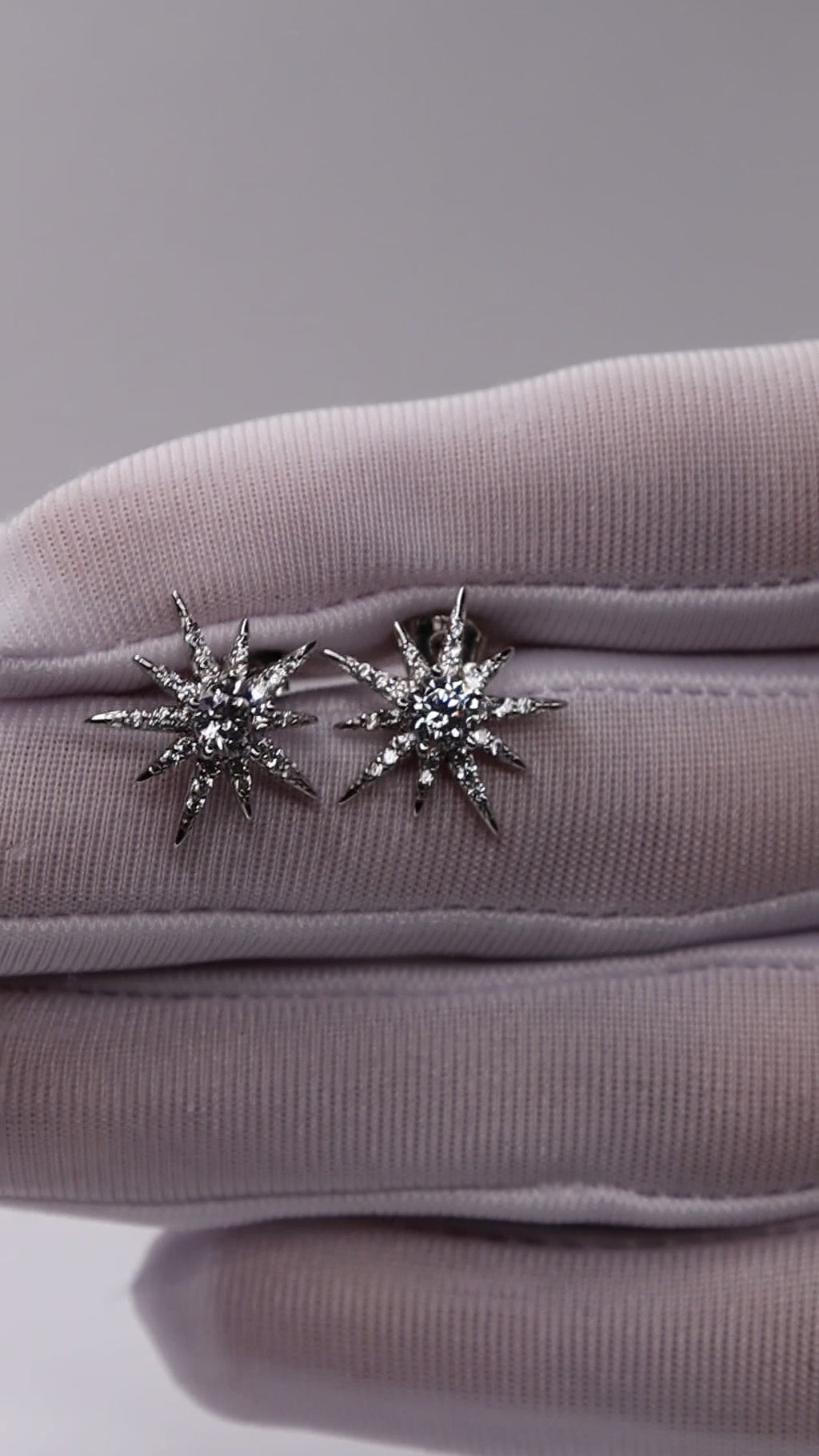 Starburst Sterling Silver Stud Earrings