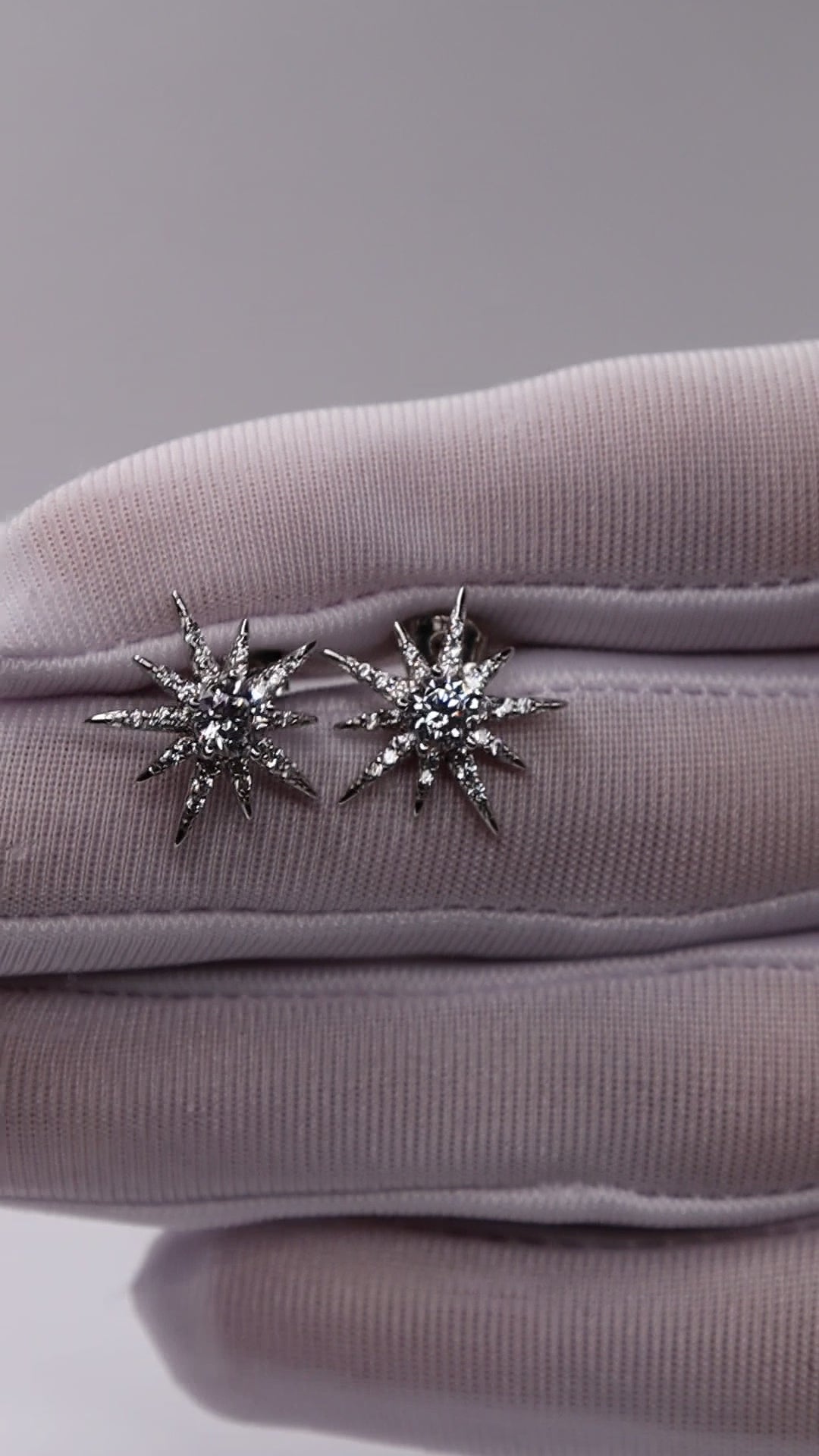 Starburst Sterling Silver Stud Earrings